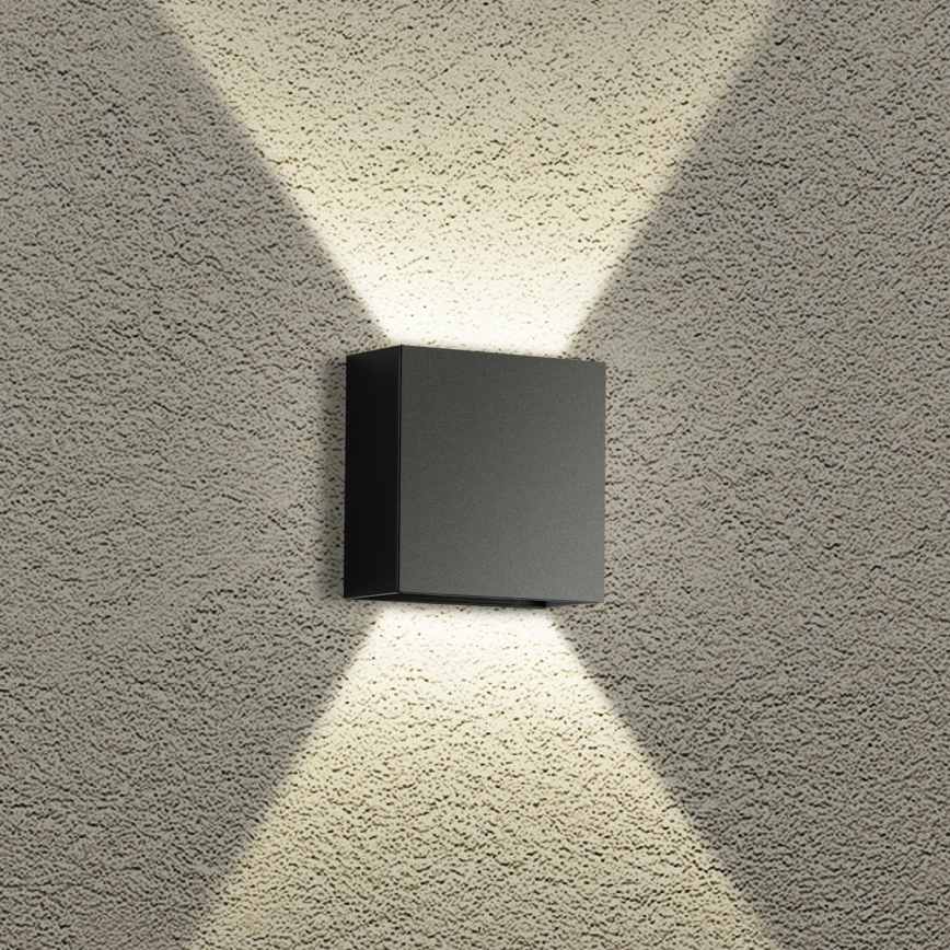 Brilagi - Aplique LED de pared para exterior DOUBLERAY LED/4W/230V negro IP65