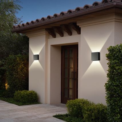 Brilagi - Aplique LED de pared para exterior DOUBLERAY LED/4W/230V negro IP65
