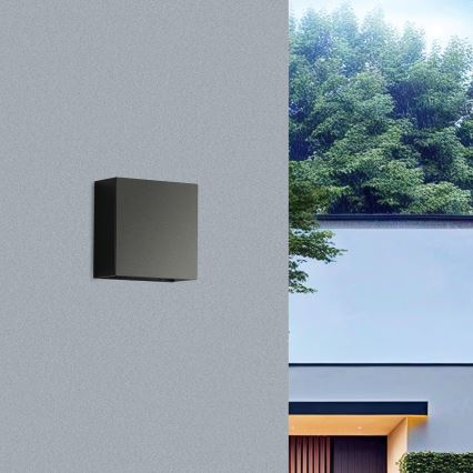 Brilagi - Aplique LED de pared para exterior DOUBLERAY LED/4W/230V negro IP65