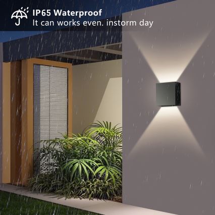 Brilagi - Aplique LED de pared para exterior DOUBLERAY LED/4W/230V negro IP65