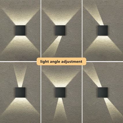 Brilagi - Aplique LED de pared para exterior DOUBLERAY LED/4W/230V negro IP65