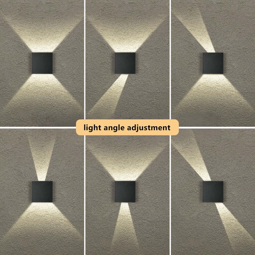 Brilagi - Aplique LED de pared para exterior DOUBLERAY LED/4W/230V negro IP65