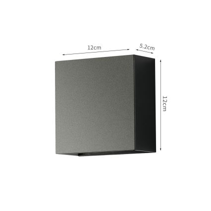 Brilagi - Aplique LED de pared para exterior DOUBLERAY LED/4W/230V negro IP65