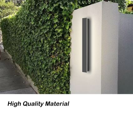 Brilagi - Aplique de pared exterior LED LINEAR, 12 W, 230 V, 3000 K, IP65, 50 cm, antracita, CRI 90