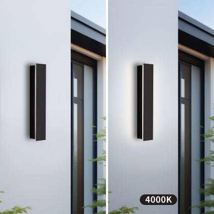 Brilagi - Aplique LED de pared para exterior LINEAR LED/8W/230V 4000K IP65 30 cm negro IRC 90