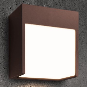 Brilagi - Aplique LED de pared para exterior TERNI LED/12W/230V marrón IP44