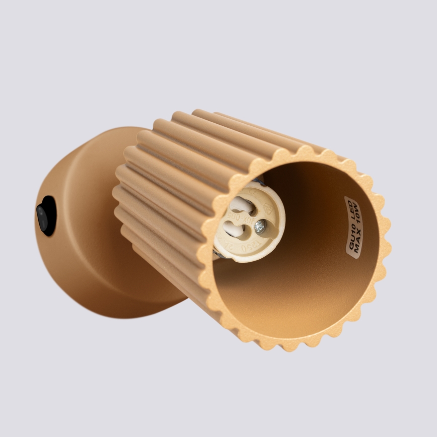 Brilagi - Aplique LED de pared tipo foco CRESTO 1xGU10/10W/230V, acabado dorado