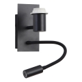 Brilagi - Aplique LED flexible NUBILA 1xE27/25W/230V + LED/3W negro