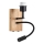 Brilagi - Aplique LED flexible NUBILA WOOD 1xE27/25W/230V + LED/3W roble/negro