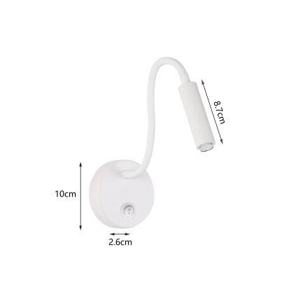 Brilagi - Aplique LED flexible regulable MAYA 1xG9/4W/230V blanco 2700-6500K Wi-Fi Tuya