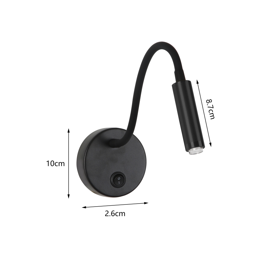 Brilagi - Aplique LED flexible regulable MAYA 1xG9/4W/230V negro 2700-6500K Wi-Fi Tuya