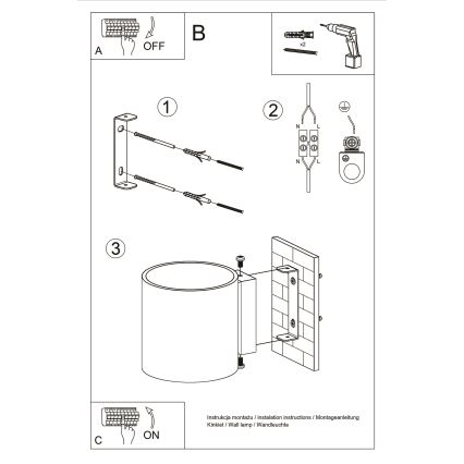 Brilagi -  Foco LED de pared FRIDA 1xG9/4W/230V gris
