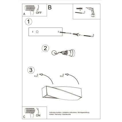 Brilagi - Aplique LED KERRY 1xE27/7,5W/230V cerámica/blanco