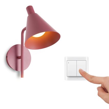 Brilagi - Aplique LED LUCERA LED/3W/230V rojo burdeos