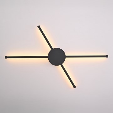 Brilagi - Aplique LED LUGO QUATTRO LED/16W/230V negro