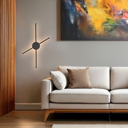 Brilagi - Aplique LED LUGO QUATTRO LED/16W/230V negro