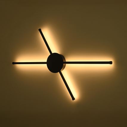 Brilagi - Aplique LED LUGO QUATTRO LED/16W/230V negro