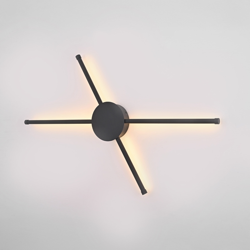 Brilagi - Aplique LED LUGO QUATTRO LED/16W/230V negro