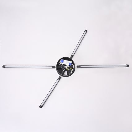 Brilagi - Aplique LED LUGO QUATTRO LED/16W/230V negro
