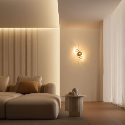 Brilagi - Aplique LED MILLA 3xG9/3W/230V cromo brillante/ahumado