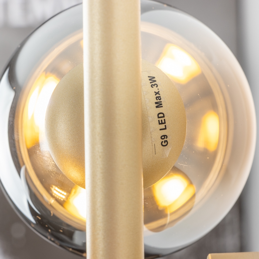 Brilagi - Aplique LED MILLA 3xG9/3W/230V dorado/ahumado