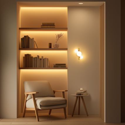 Brilagi - Aplique LED MILLA 3xG9/3W/230V dorado/blanco