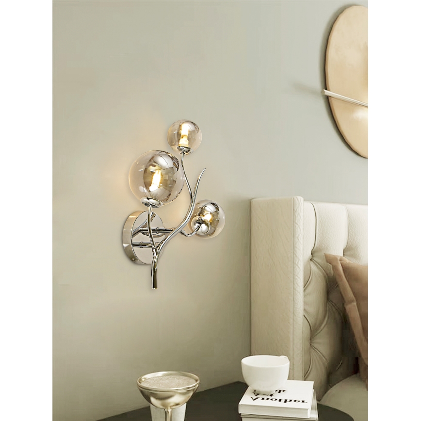 Brilagi - Aplique LED MISTEL 3xG9/3W/230V cromo brillante/ahumado