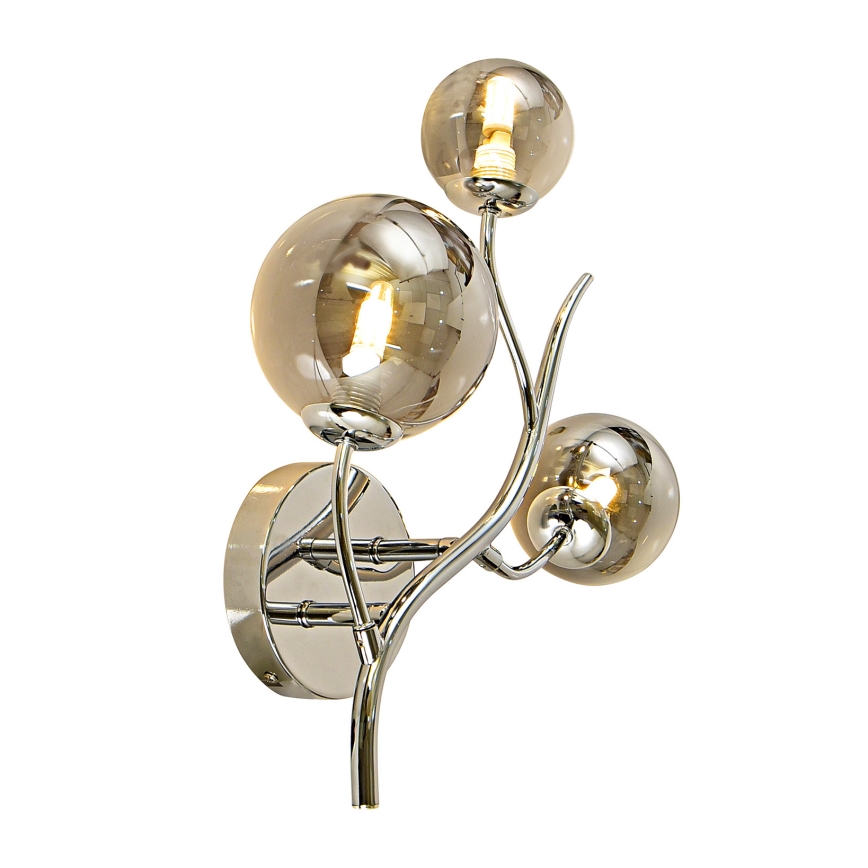 Brilagi - Aplique LED MISTEL 3xG9/3W/230V cromo brillante/ahumado