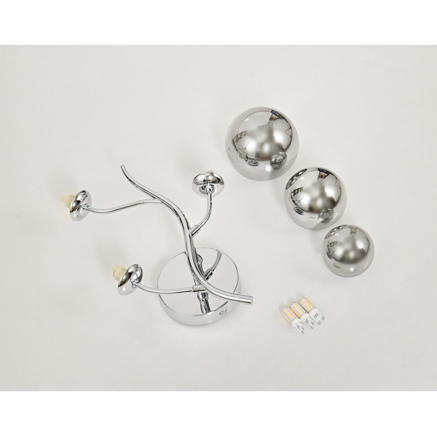 Brilagi - Aplique LED MISTEL 3xG9/3W/230V cromo brillante/ahumado