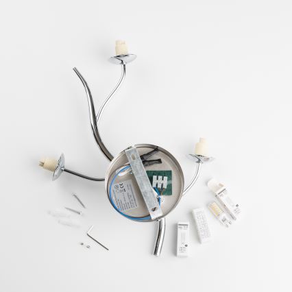 Brilagi - Aplique LED MISTEL 3xG9/3W/230V cromo brillante/ahumado