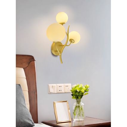 Brilagi - Aplique LED MISTEL 3xG9/3W/230V dorado/blanco