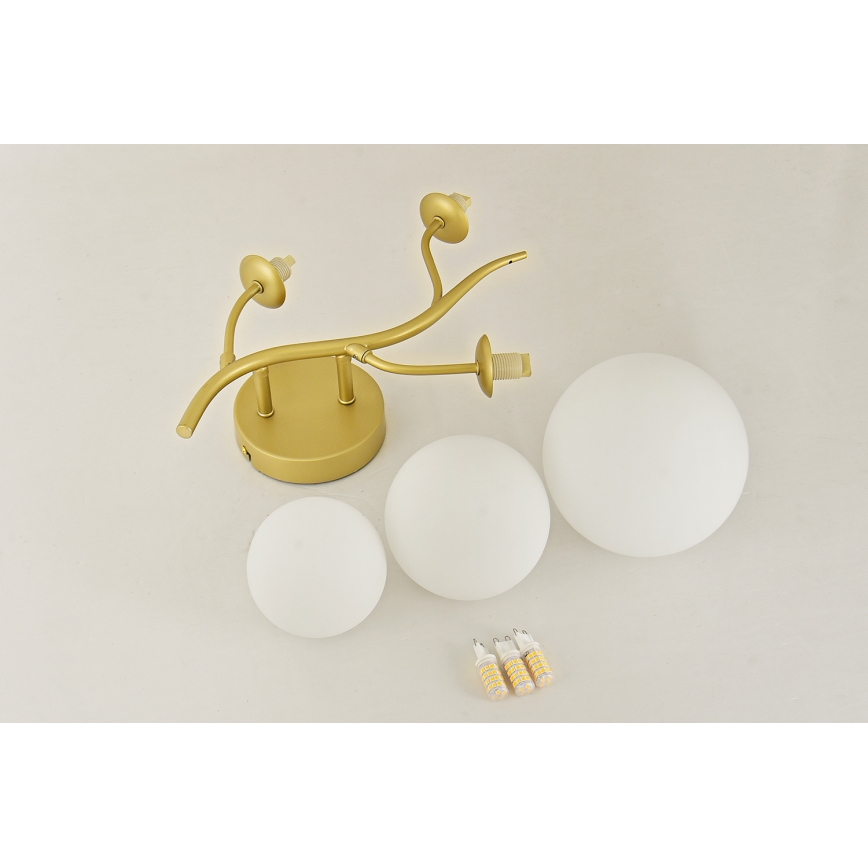 Brilagi - Aplique LED MISTEL 3xG9/3W/230V dorado/blanco