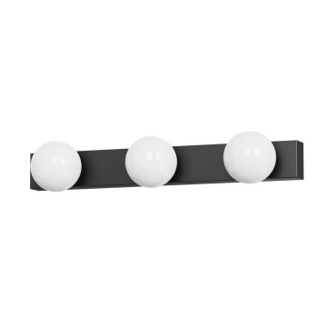 Brilagi - Aplique LED para espejo de baño HOLLYWOOD 3xLED/3W/230V 39 cm IP44 negro
