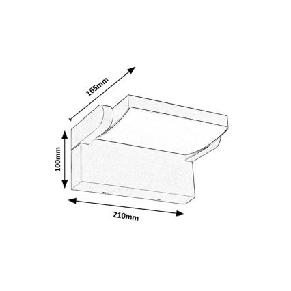 Brilagi - Aplique LED para exterior ANKLE LED/18W/230V 3000K IP65 antracita