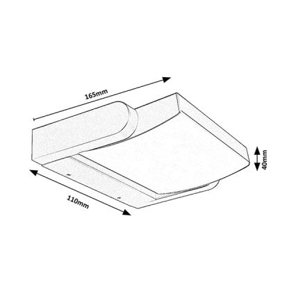 Brilagi - Aplique LED para exterior ANKLE LED/18W/230V 3000K IP65 antracita