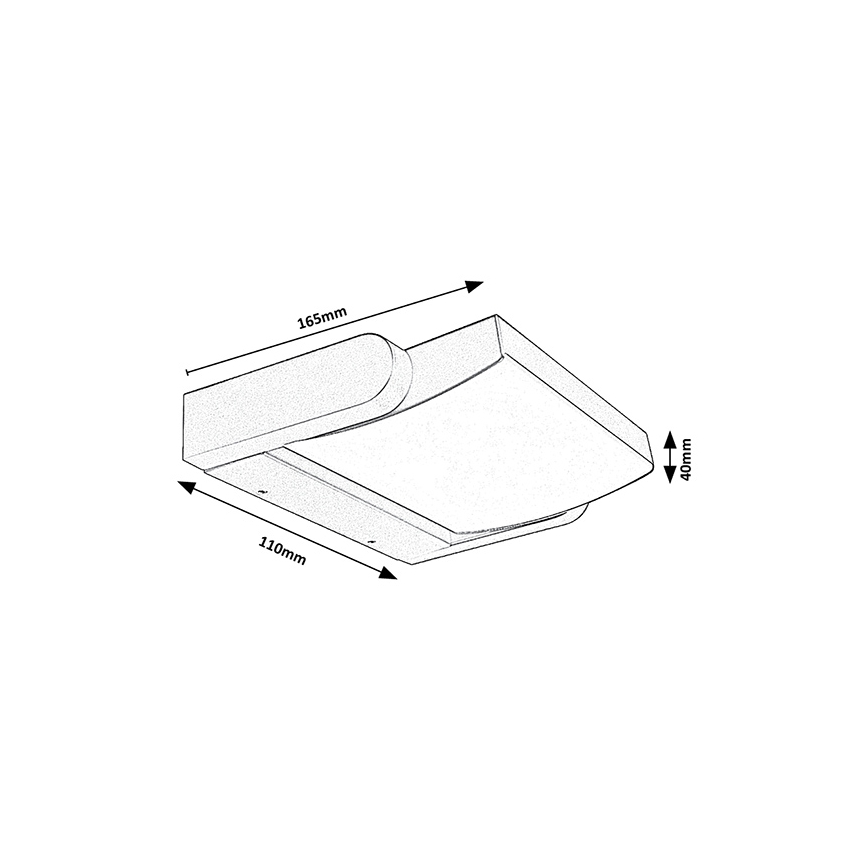 Brilagi - Aplique LED para exterior ANKLE LED/18W/230V 3000K IP65 antracita