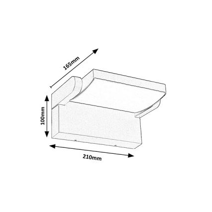 Brilagi - Aplique LED para exterior ANKLE LED/18W/230V 4000K IP65 antracita