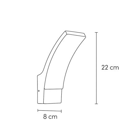 Brilagi - Aplique LED para exterior ARCELO LED/9W/230V IP44