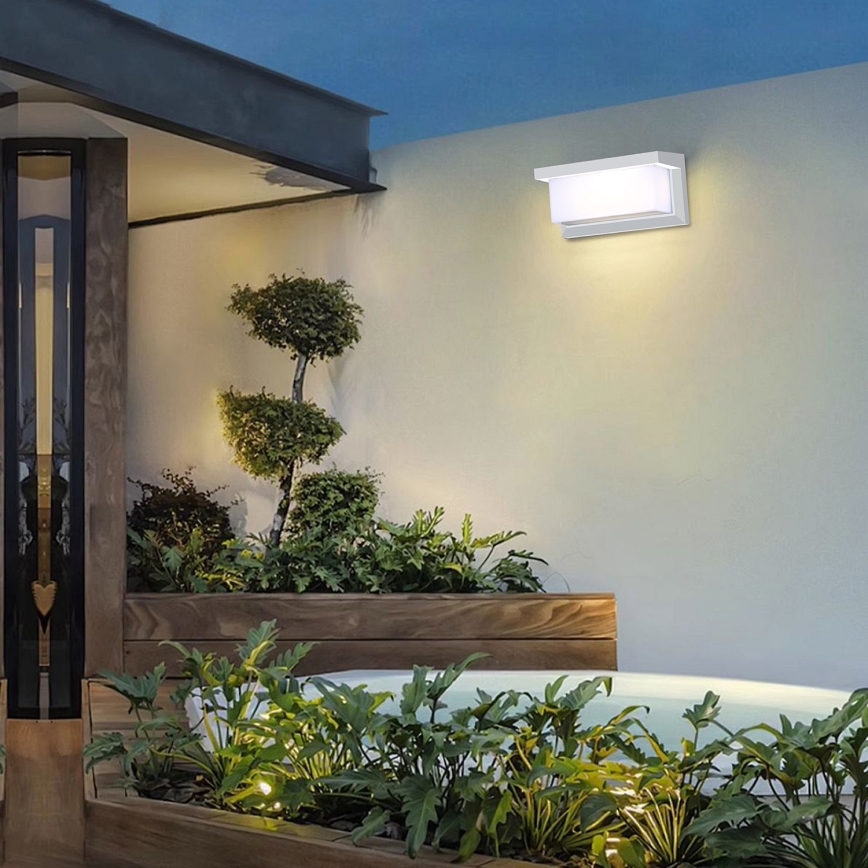 Brilagi - Aplique LED para exterior BRICKY LED/12W/230V blanco IP54