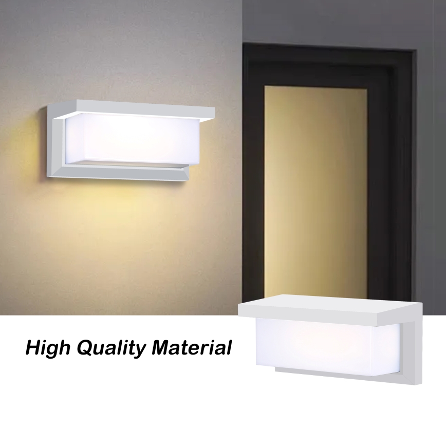 Brilagi - Aplique LED para exterior BRICKY LED/12W/230V blanco IP54