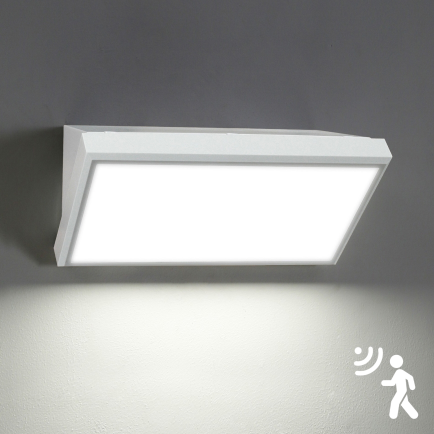 Brilagi - Aplique LED para exterior con sensor TRIANGLE LED/20W/230V blanco IP65