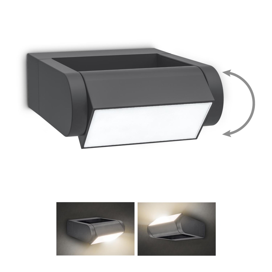 Brilagi - Aplique LED para exterior CROTONE LED/7W/230V antracita IP54