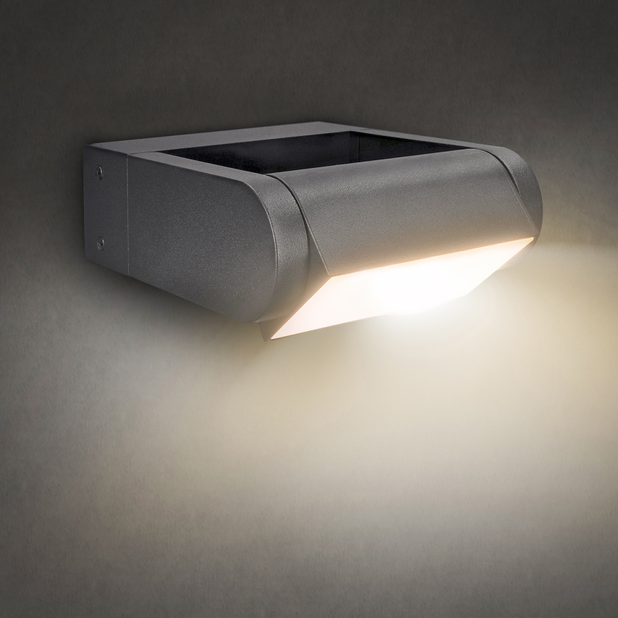 Brilagi - Aplique LED para exterior CROTONE LED/7W/230V antracita IP54