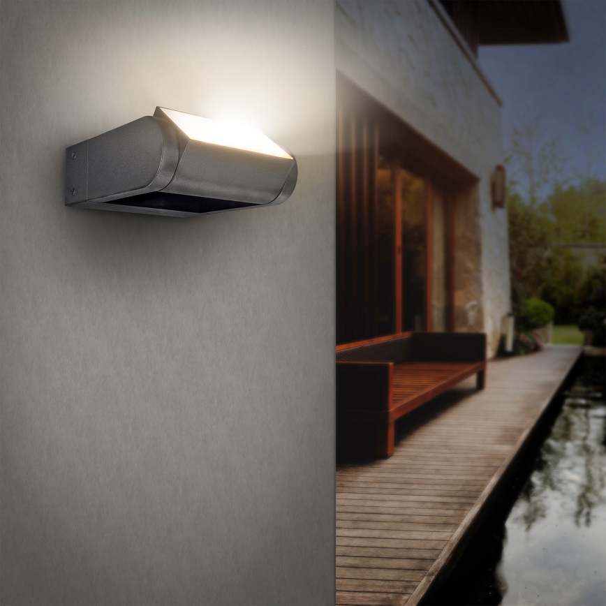 Brilagi - Aplique LED para exterior CROTONE LED/7W/230V antracita IP54