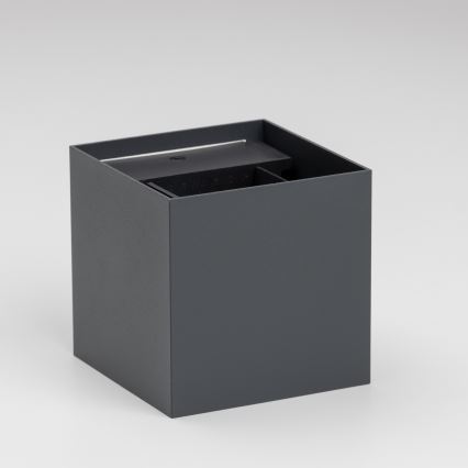 Brilagi - Aplique LED para exterior CUBE LED/6W/230V antracita IP54