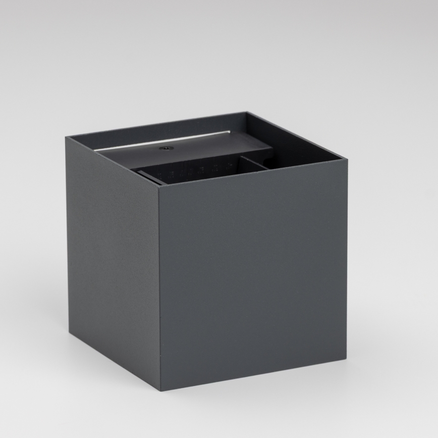 Brilagi - Aplique LED para exterior CUBE LED/6W/230V antracita IP54