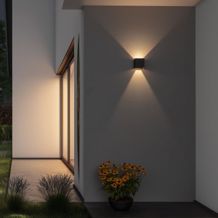 Brilagi - Aplique LED para exterior CUBE LED/6W/230V antracita IP54