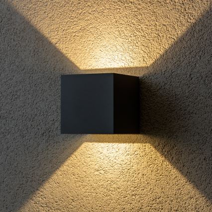 Brilagi - Aplique LED para exterior CUBE LED/6W/230V antracita IP54