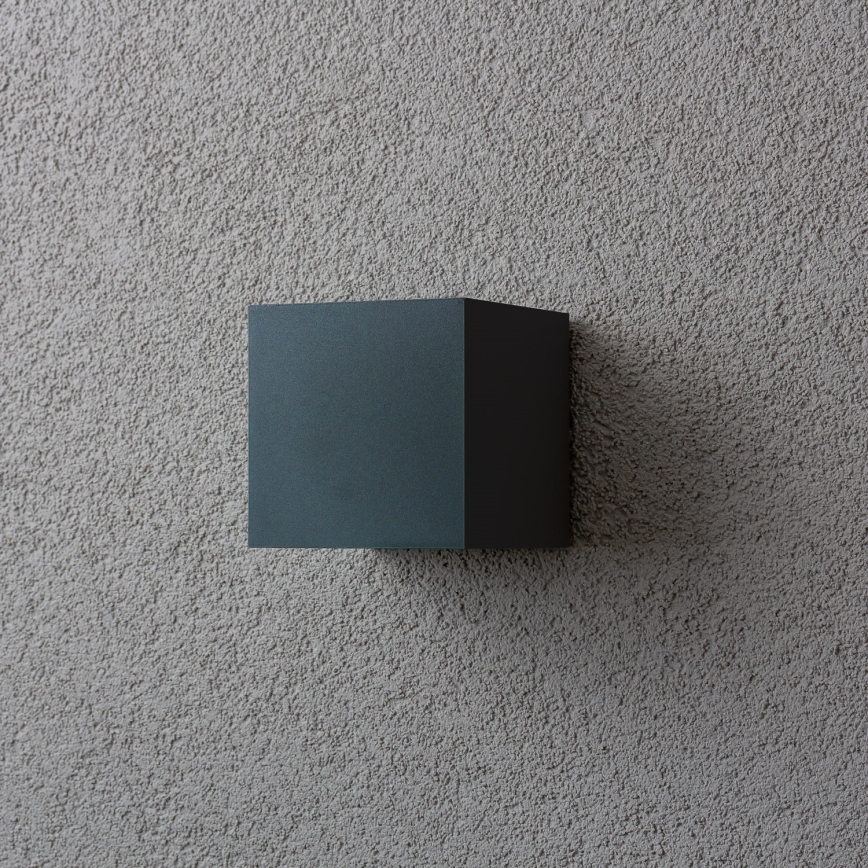 Brilagi - Aplique LED para exterior CUBE LED/6W/230V antracita IP54
