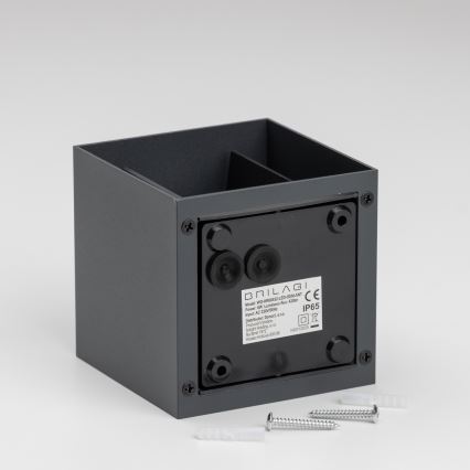 Brilagi - Aplique LED para exterior CUBE LED/6W/230V antracita IP54